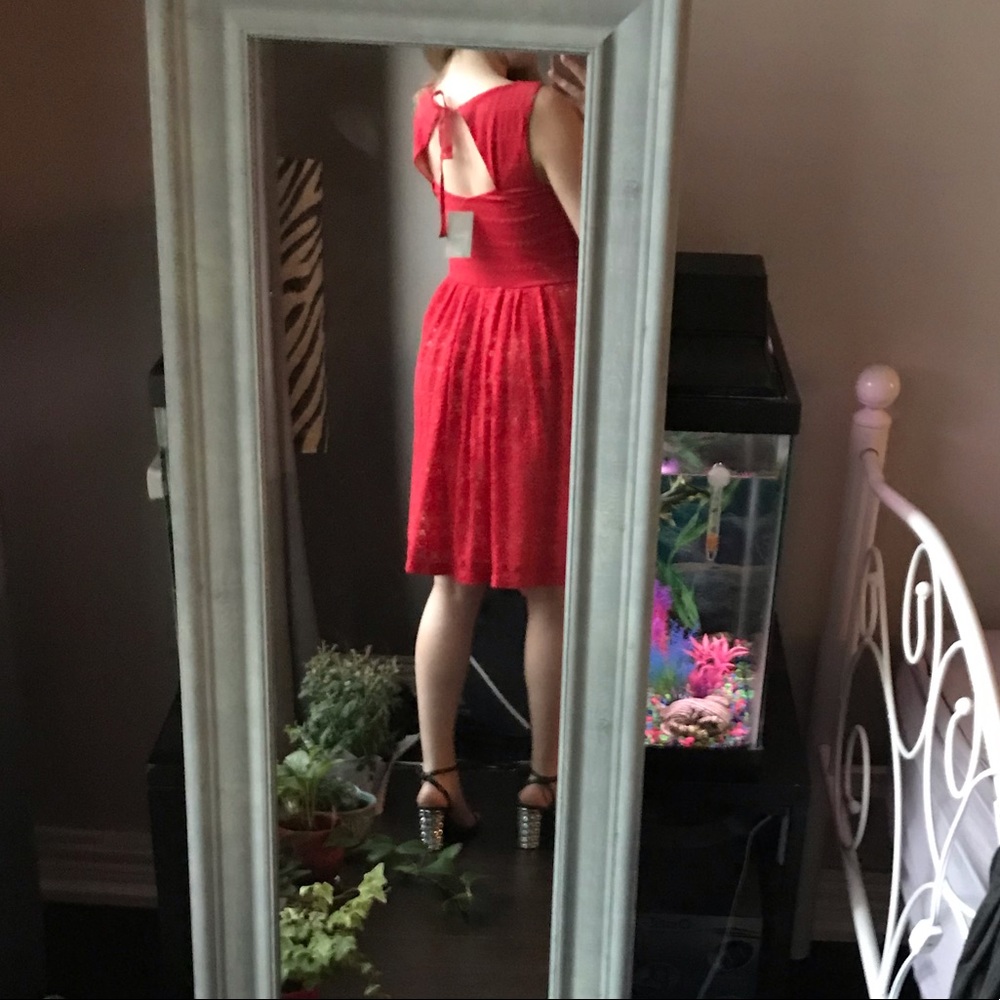 Anthropologie Postmark red open-back midi dress - Picture 1 of 11